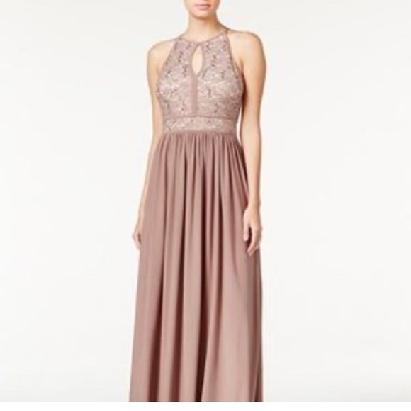 Night Way Collections sequin Cream Maxi Dress 10P - Picture 1 of 7